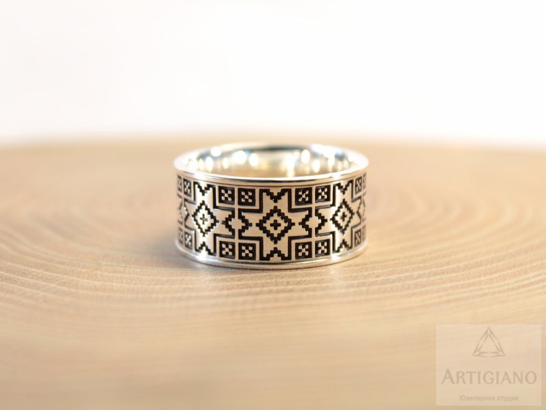 Sterling Silver Folk Ring Ethnic Ring Ethnic Jewelry Etsy