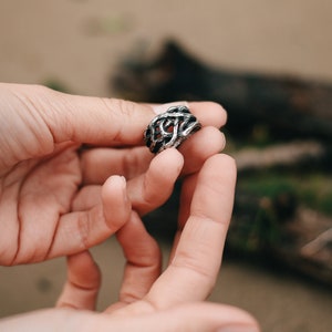 Sterling Silber verdrehter Zweig Ring, Baumrinde Ring, Zweig Ring, Wald Schmuck, Natur Ring, Yggdrasil Ring Baum des Lebens Bild 4