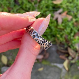 Anillo de plata, coral, mar, océano, marino, diseño náutico, inspirado en la naturaleza, submarino, banda 925 imagen 3