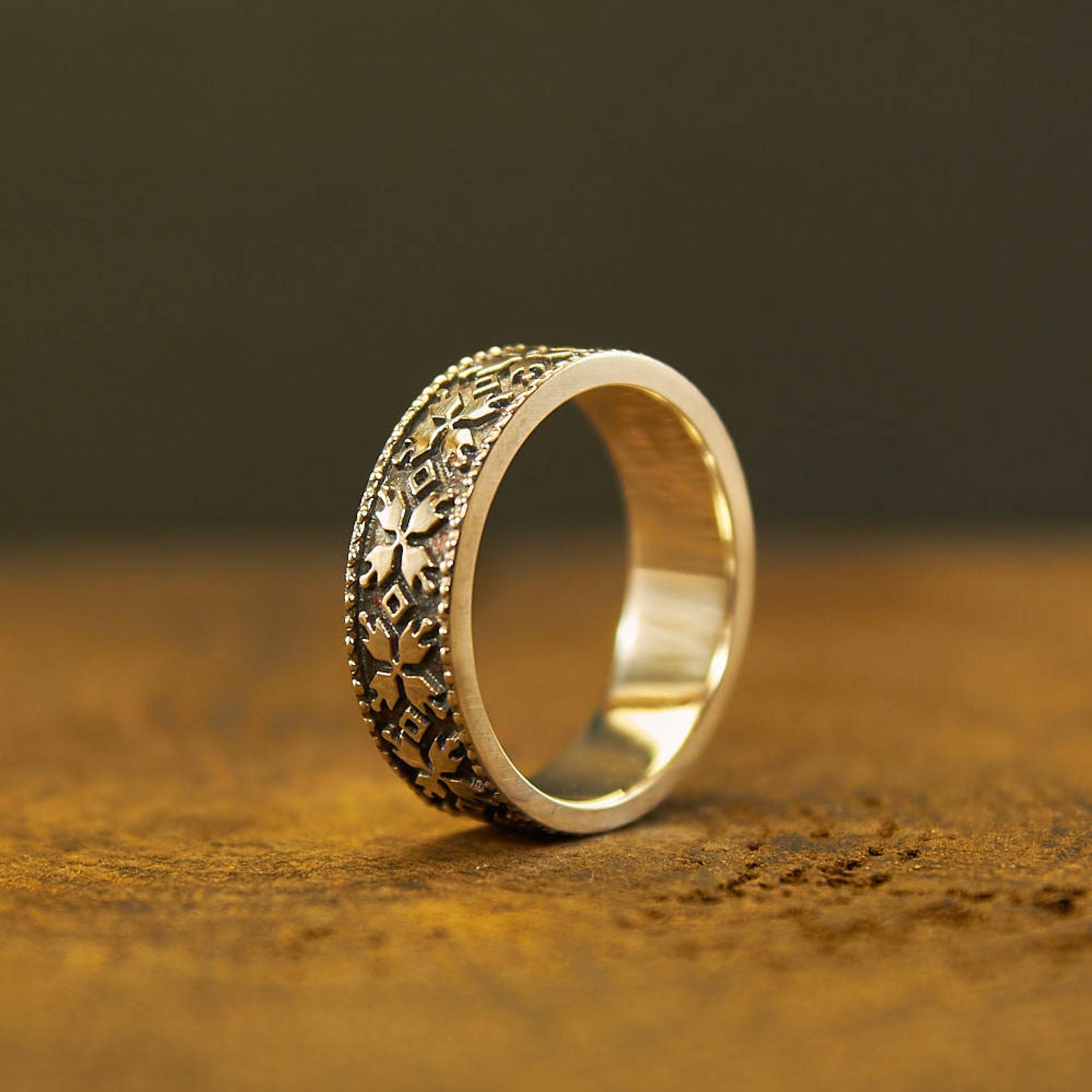 Sterling Silver Ethnic Ring Traditional Ring Pattern Ring Etsy