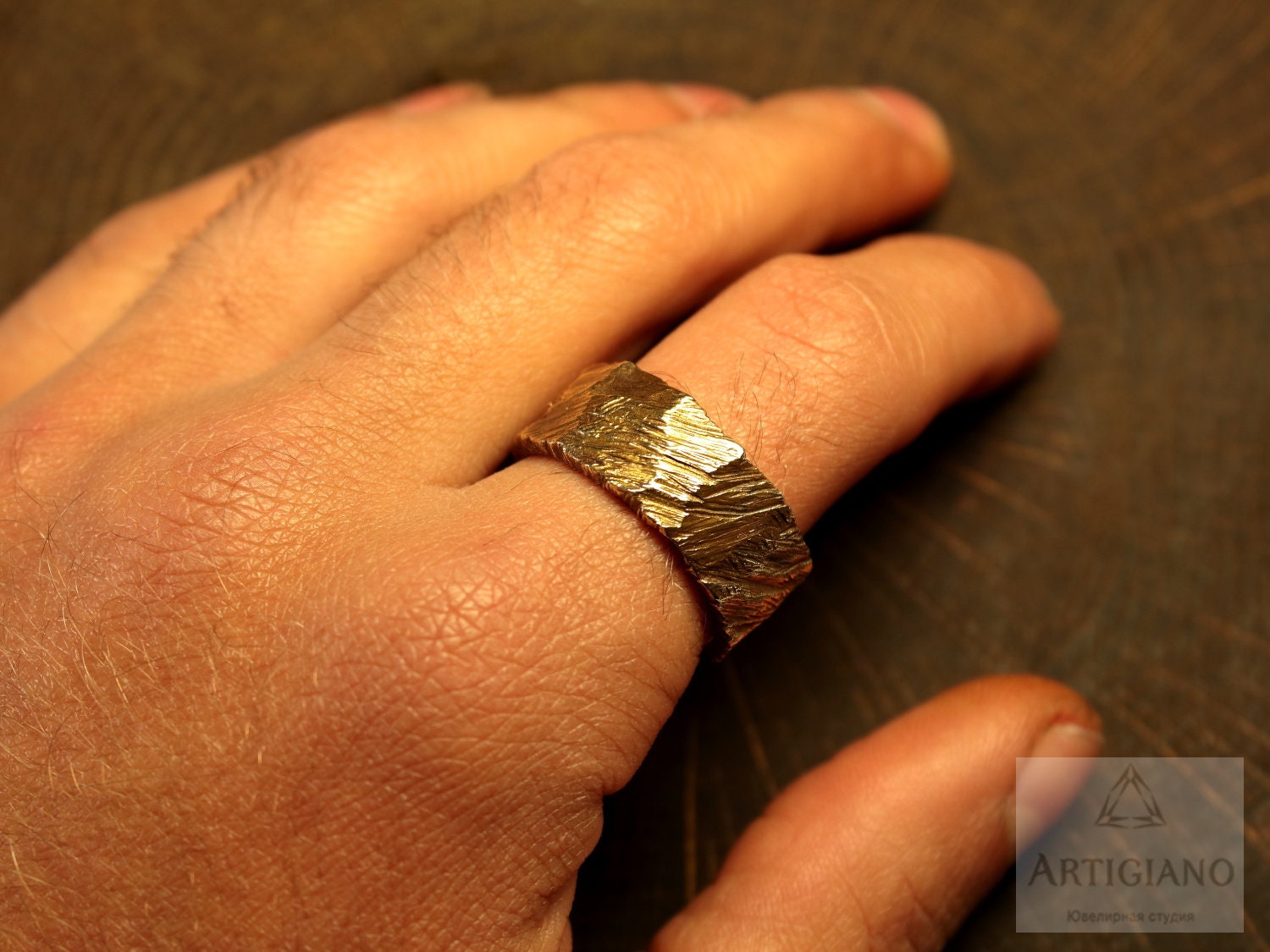 Brass Scratch Ring Scratch Jewelry Textured Ring Hammered Etsy