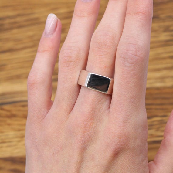 Sterling Silver Nut Ring, Unisex Industrial Band, Matte Texture - Etsy