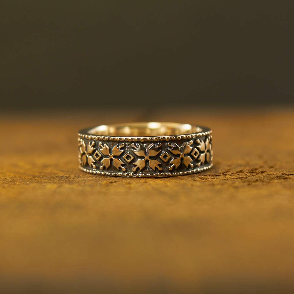 Sterling Silver Ethnic Ring Traditional Ring Pattern Ring Etsy