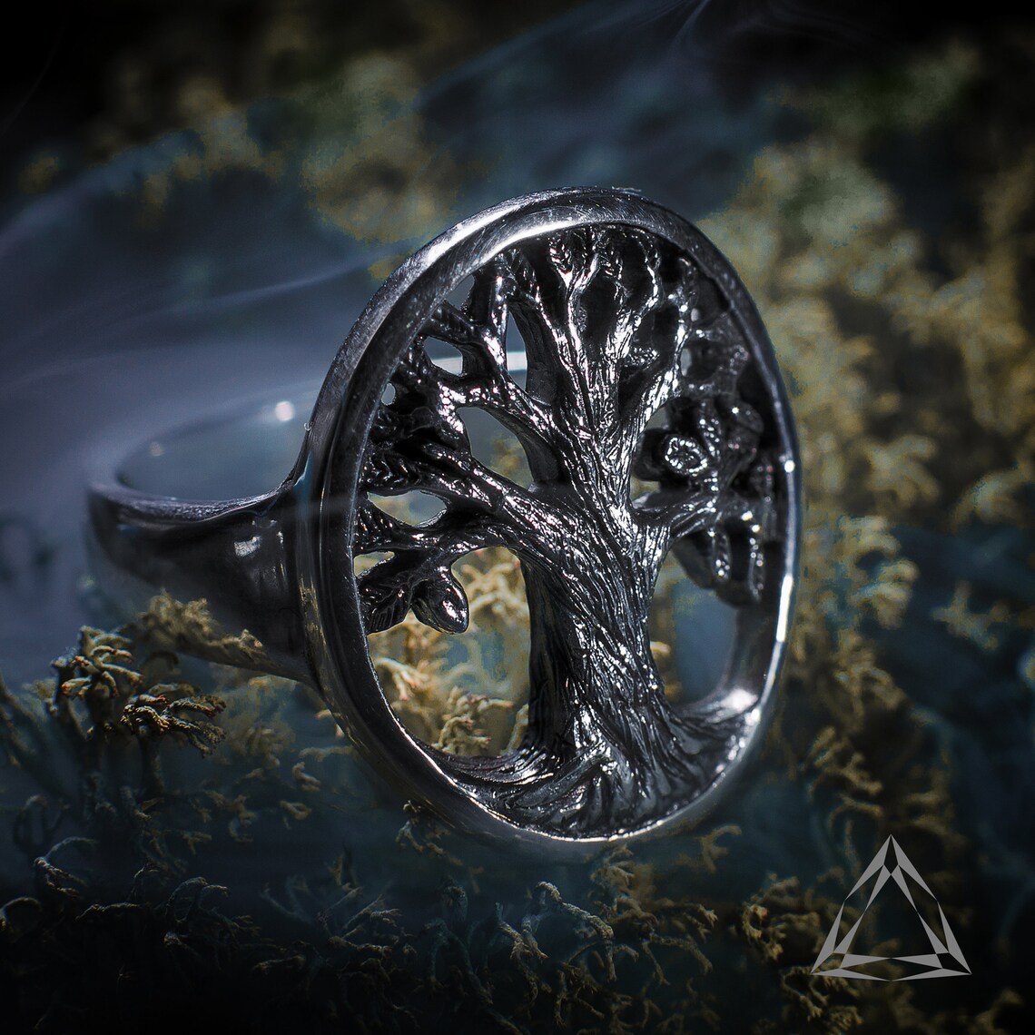 Silver Tree Ring Tree Wedding Ring Tree of Life Ring Etsy