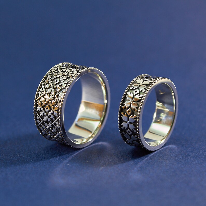Wedding rings Ethnic rings Ukrainian style Boho jewelry Etsy