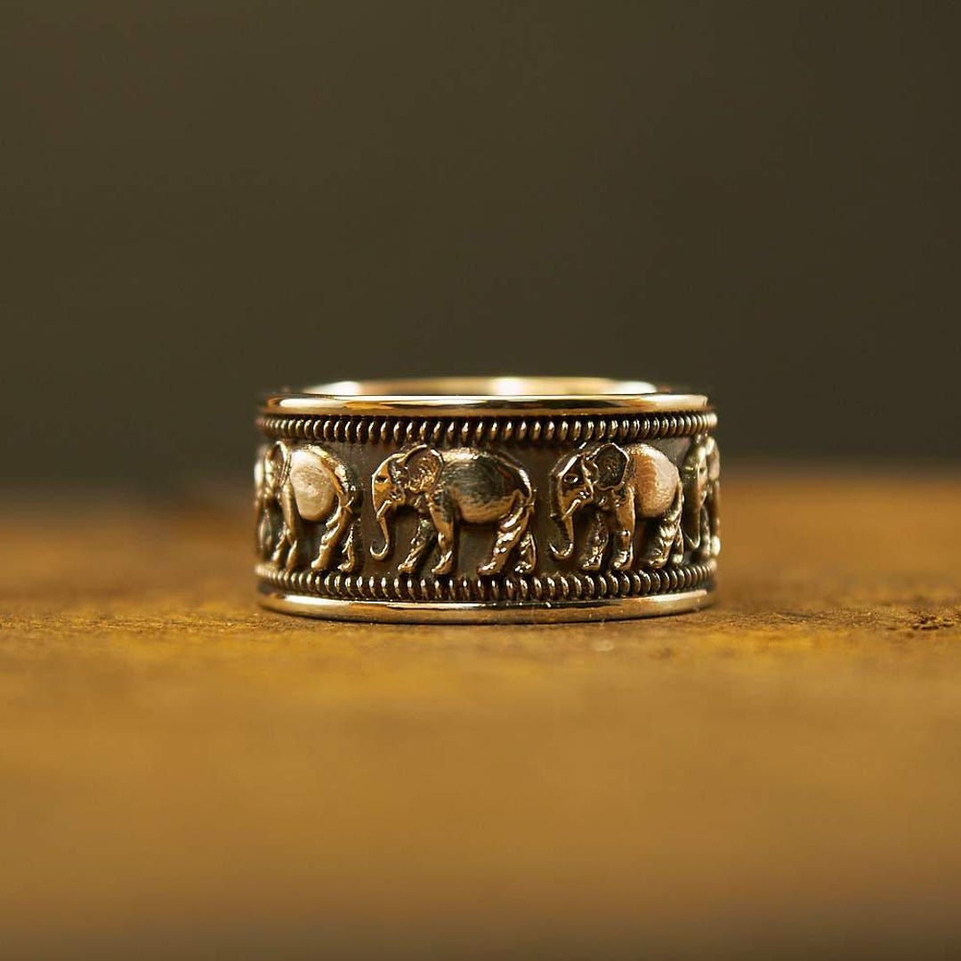 Buy Silver Elephant Ring, Animal Jewelry Gift, Elephant Jewelry, Lucky  Elephant, Nature Ring, Indian Elephant, Animal Ring, African Style Online  in