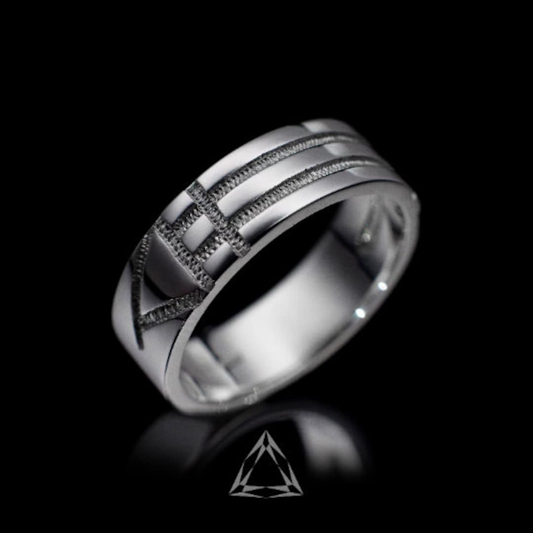 925 Silver Protection Ring, Sacred Geometry Ring, Cubic Zirconia Ring