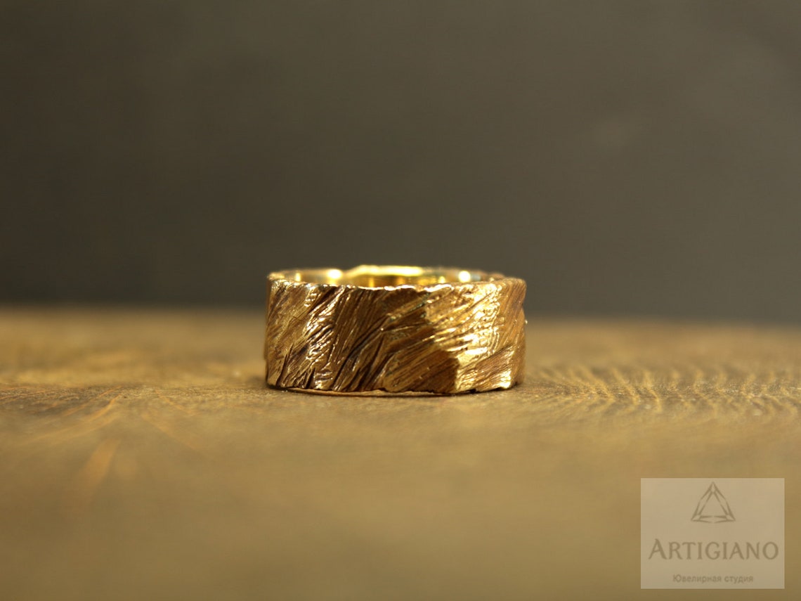 Brass Scratch Ring Scratch Jewelry Textured Ring Hammered Etsy