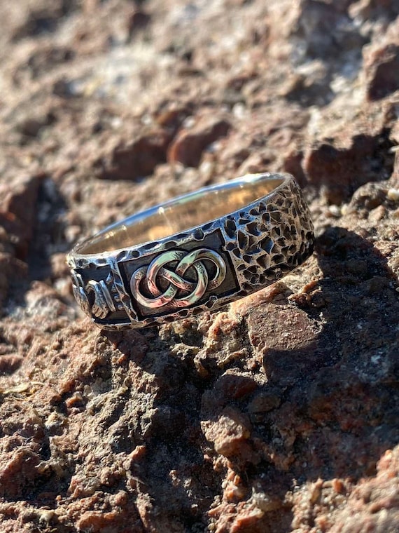 Anillo de promesa para hombre anillo de plata anillo de claddagh