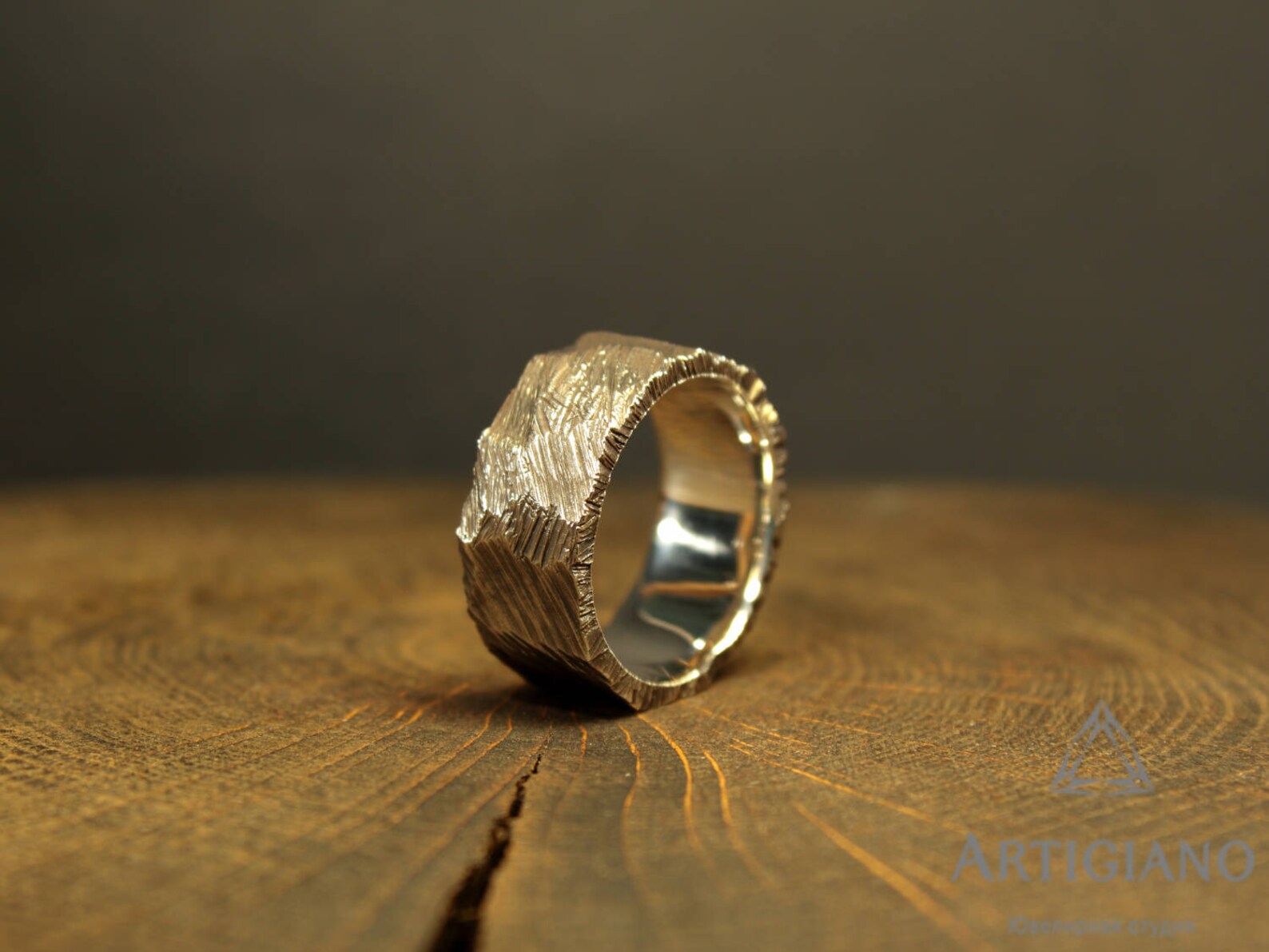 Sterling Silver Scratch Ring Textured Ring Hammered Ring Etsy