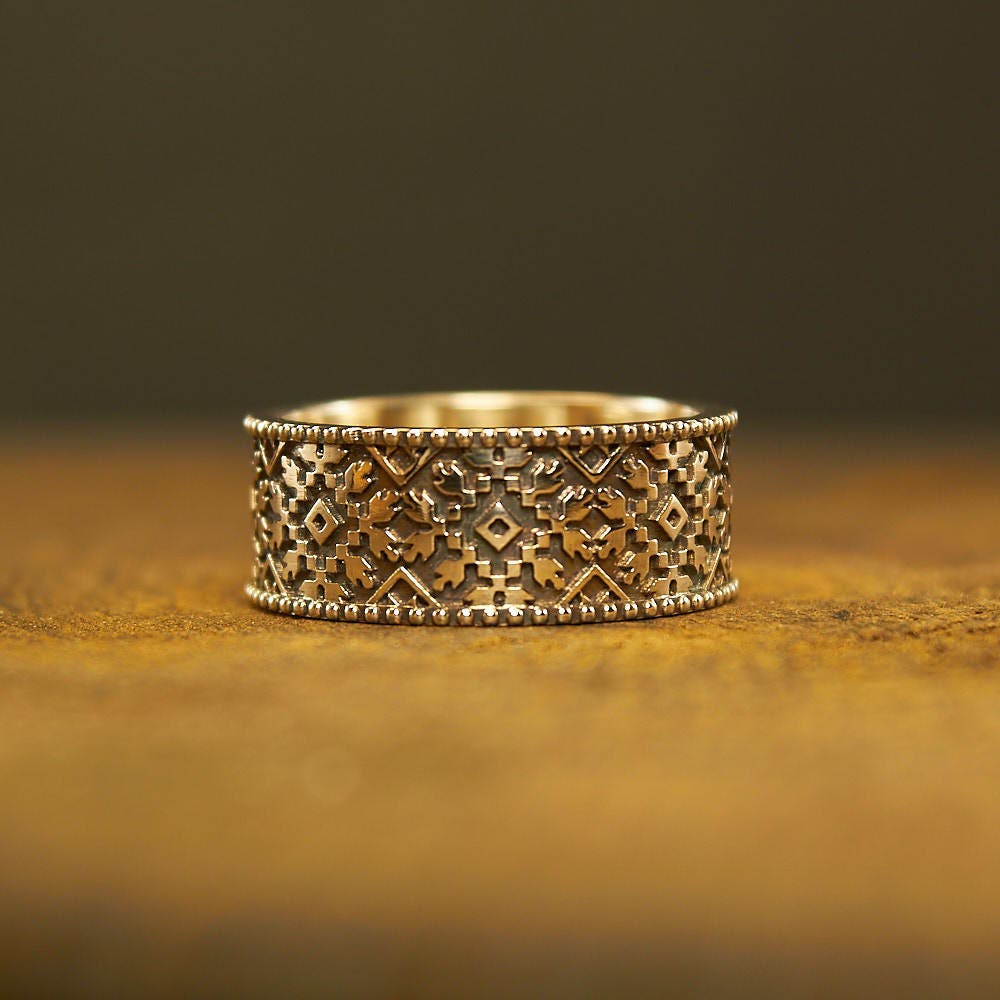 Sterling Silver Folk Ring Ethnic Ring Ethnic Jewelry Etsy