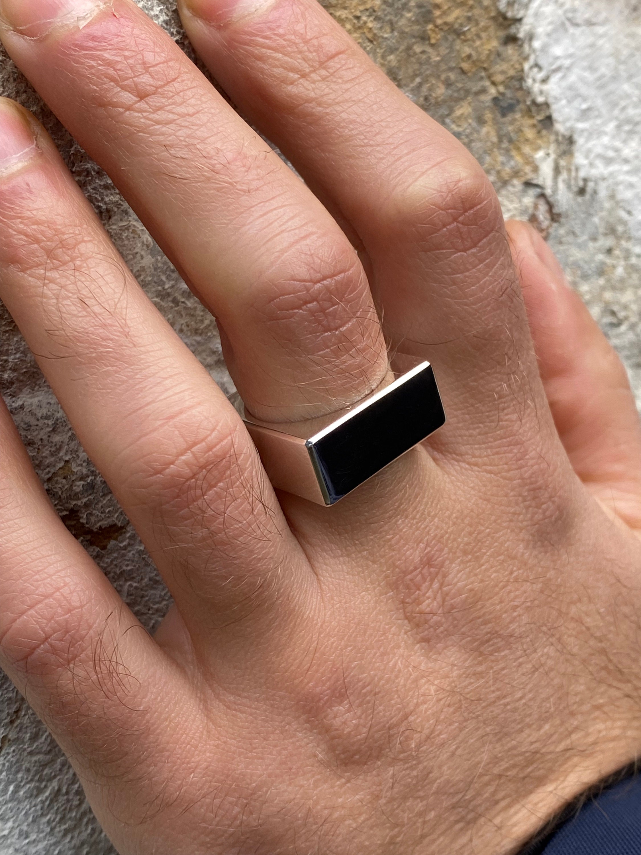 SILVER925 SQUARE DESIGN RING /シルバー/リング Square Silver Ring, Square Band, Geometric Ring, Unisex Ring