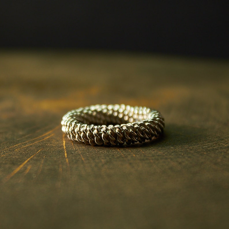 Sterling Silver Wire Ring Twist Silver Band Rope Band Wire Wrapped Ring Wire Wrap Ring Twisted Silver Band Rope Ring Twisted Wire Ring