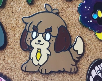 Digby Hard Enamel Pin, Boy Puppy Hard Enamel Pin, Shitzu Pin