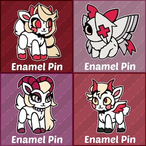 Hellaverse Pins, Hellaverse Stickers, Hazbin Hotel Pins, Charlie Enamel Pins, Vaggie Enamel Pins, Lucifer Enamel Pins