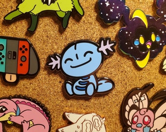 Wooper Hard Enamel Pin, Pokemon Hard Enamel Pin