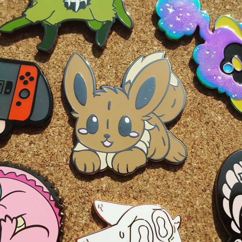 Eevee Hard Enamel Pin Pokemon Hard Enamel Pin Etsy 