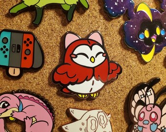 Celeste Hard Enamel Pin, Animal Crossing Hard Enamel Pin, Owl Pin