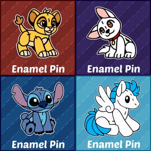 Pines de esmalte de dibujos animados, pin de animación, pin de esmalte de cachorro extraterrestre, pin de esmalte de pegaso, pin de esmalte de llama, pin de esmalte de cachorro, pin de cachorro de león, pin de fandom