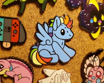 Rainbow Dash Hard Enamel Pin, My Little Pony Hard Enamel Pin, Friendship is Magic Pin