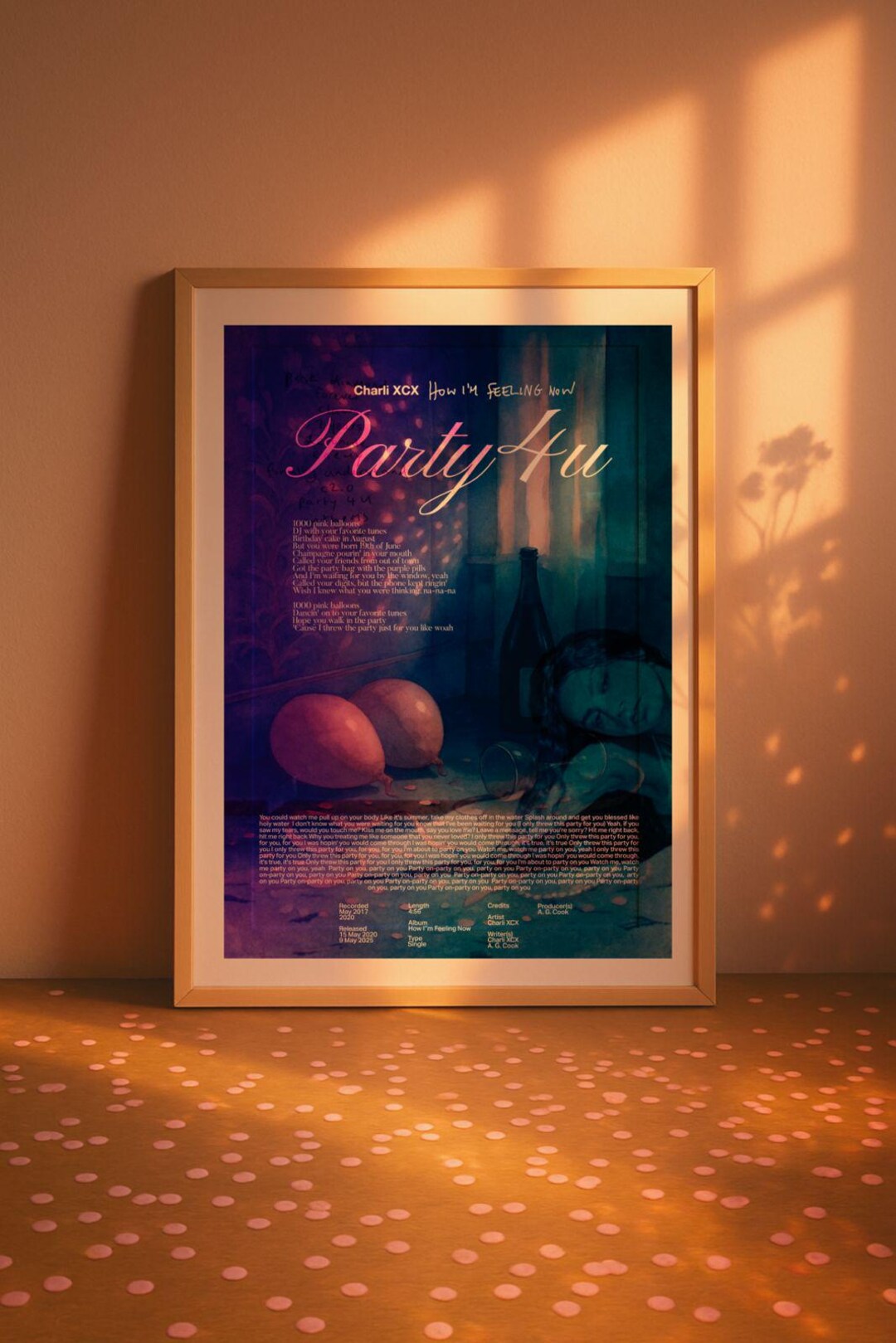 Charli XCX - Party 4 U - Print Fanart Poster - Etsy