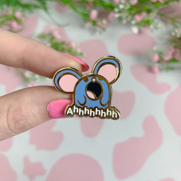 Ahhhh Blue Mouse Pin