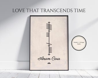 Anam Cara Ogham Print: Celtic Soul Friend Wall Art (Digital Download)