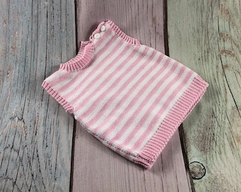 Sweater vest, baby, pastel, pink, white