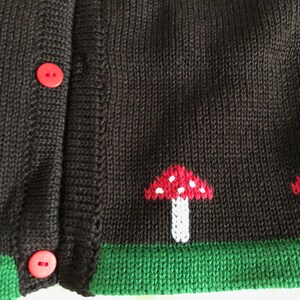 Baby jacket, children's jacket, jacket, cardigan, toadstool, various sizes image 4