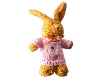 Bunny, bunny with sweater, Easter bunny, plush bunny, embroidery, gift,