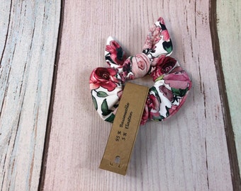 scrunchie, hair tie, hair band, roses, rubber band