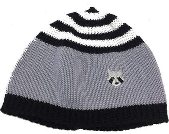 Baby hat, Children's cap, Children's cap, Knitted hat, Cap, Knitted baby hat, Raccoon