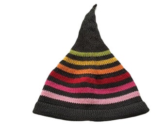 Tip hat, dwarf hat, baby hat, knitted hat, striped hat, colorful stripes, stripes, striped, colorful, various sizes