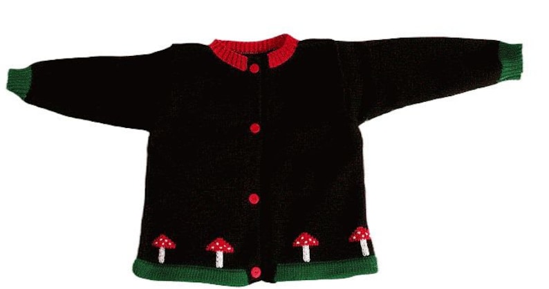 Baby jacket, children's jacket, jacket, cardigan, toadstool, various sizes image 1