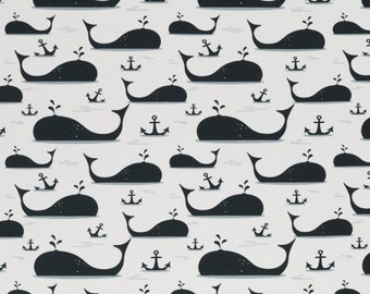 Jersey, whales and anchors on a white background