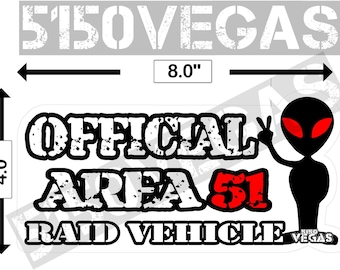 Official Storm Area 51 RAID Vehicle Novelty Sticker - 8" x 4"