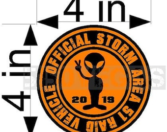 Official Storm Area 51 RAID Vehicle Novelty Sticker