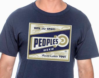 Vintage Oshkosh Peoples Beer logo TShirt