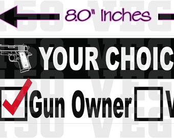 2ND Amendment Gun Owner or Victim Decal Sticker