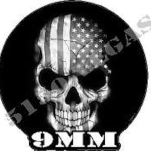 American Skull Caliber Ammo Can Decal Sticker