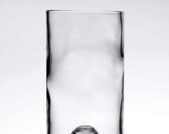 Clear Wine bottle 16 OZ Drinking Glasses - Upcycled Tumblers