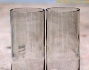 Wine bottle 18 & 20 Oz Drinking Glasses | Upcycled Tall Tumblers