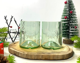 Upcycled Drinkware Set | Repurposed Rum Bottle | Sustainable Glassware | Rum cocktail glasses | Home Bar Gift | Carafe set |  Gift Set