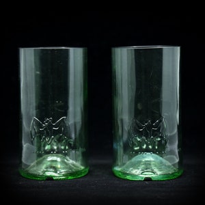 Bacardi Rum bottle Tall Glasses | Recycled Bottle Tumblers crafted from the bottle