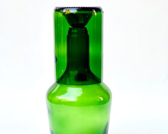 Up-cycled Whiskey bottle Water flask - Carafe - Jug Set with 15 oz Tumblers - Glasses