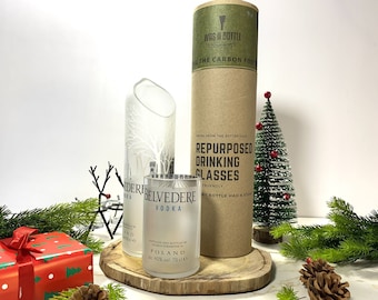 Upcycled Drinkware Set | Repurposed Vodka Bottle | Sustainable Glassware | Jug with glasses | Home Bar Gift | Carafe set |  Gift Set
