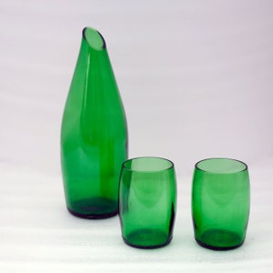 PERRIER WATER GLASSES with Jug Set - Carafe + 7 ounce Tumblers
