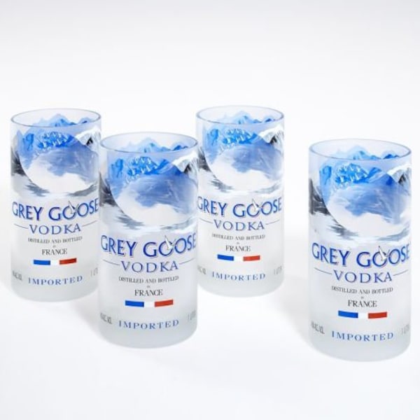 4 Grey Goose Rocks Tumblers + 4 Grey Goose Tall Tumblers | Grey Goose Bar Glassware Set