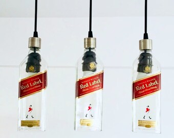 Lámpara de techo industrial Johnnie Walker Red Label Bottle - Araña - Lámpara de techo para hogar, restaurante y bar