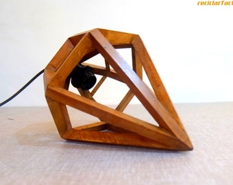 Diamond Pendant Lighting / Ceiling Pendant Light Made from Pallet wood -  Hanging Lamp with fixtures